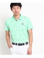 ジャンクフードプリント半袖ポロ/ライトグリーン(021)