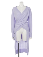 ハイツイストコットン2wayカーデ/ラベンダー