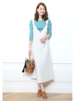 レイヤードフレアワンピース/ホワイト