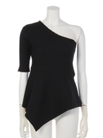 ワンショルダープルオーバー/ブラック