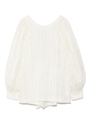 【emmi atelier】エミファブリックブラウス/WHT