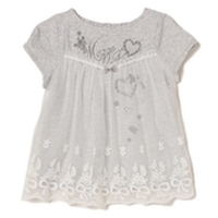 【30%OFF】チュールレース切り替えTシャツ