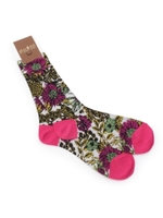 フラワーズジャガードソックス[ メンズ ソックス ]/ラズベリーピンク(473)