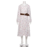 【30%OFF】ベルトつき花柄ロングワンピース