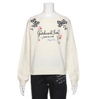 リボンつきロゴ刺しゅうトレーナー