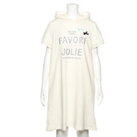 【50%OFF】ロゴ刺しゅう入り裏毛パーカーワンピース