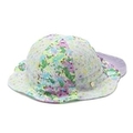 水彩花柄パターンハット