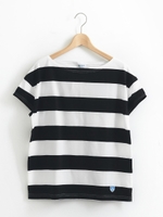ORCIVAL太ボーダーTシャツ/ブラック柄