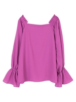 スクエアネックキャンディスリーブブラウス/ピンク