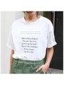 メッセージプリントＴシャツ/ホワイト