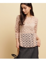 Nesessaire レースブラウス/ピンク系(070)