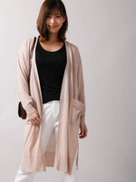 WEGO/シアーロングニットカーデ