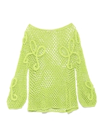 エンブロイダリーニットチュニック/YEL