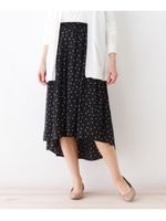 ナイルサテンドットスカート/ブラック(019)