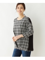 チェックドッキングプルオーバー/ブラック(019)