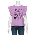ガールプリントフリル袖Tシャツ