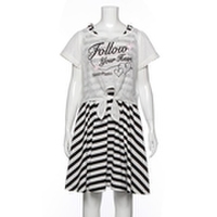 【30%OFF】裾結びTシャツつきボーダーノースリーブワンピース