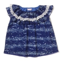 星座柄衿ボリュームブラウス