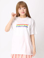 WEGO/レインボーロゴプリントTシャツ