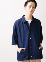 WEGO/デニム5分袖コーチジャケット