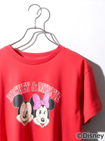 Disney|ミッキー&ミニープリントTシャツ【別注】