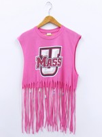 リメイクフリンジTシャツ リメイク     /サイズ表記 M