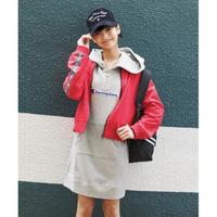 【30%OFF】Championコラボ裏毛パーカーワンピース