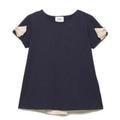 【33%OFF】【LIEN】肩リボン後ろシフォン切り替えTシャツ