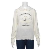 【50%OFF】【ニコ☆プチ掲載】衿つきスワンモチーフデザインニット