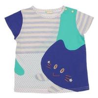 【50%OFF】ねこ切替AラインTシャツ