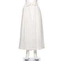 【50%OFF】ウエストリボンつき八分丈ガウチョパンツ