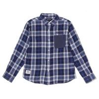 【50%OFF】カットソー切り替えチェックシャツ