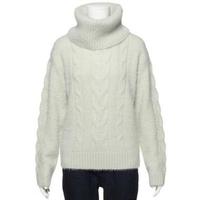 【50%OFF】ケーブル編みシャギーニット