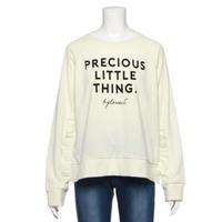 【50%OFF】サイドフリルつきロゴ入りトレーナー