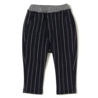 【50%OFF】ストライプ柄裏起毛サルエルパンツ