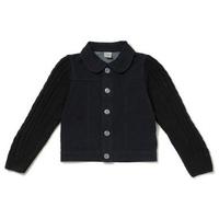 【50%OFF】ニット×デニム風生地切り替えジャケット