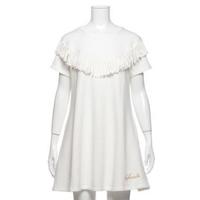 【50%OFF】フリンジつきAライン裏毛ワンピース