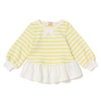 【50%OFF】ボーダーフリルカットソー