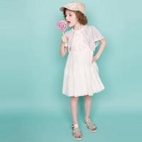 【50%OFF】レースフリル切り替えワンピース