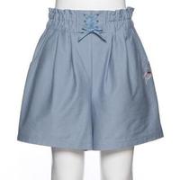 【50%OFF】刺しゅう入りレースアップキュロット