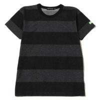 【50%OFF】天竺×パイルボーダーTシャツ