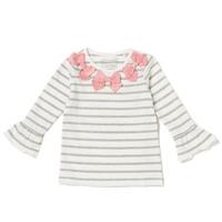 リボンボーダーTシャツ