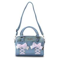 【50%OFF】レースアップベロアリボンボストンバッグ