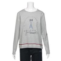 【30%OFF】ロゴステッチ裾ラインコットンTシャツ