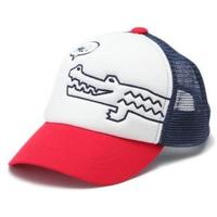 ワニ切り替えメッシュキャップ