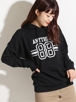 WEGO/ラインナンバリングプリントパーカー