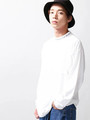 WEGO/ネックロゴリブロングTシャツ