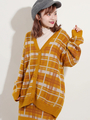 WEGO/シャギージャガードルーズカーデ