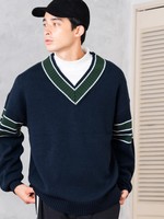 WEGO/ラインチルデンニット