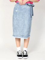 PUNYUS/ラップ風デニムスカ-ト